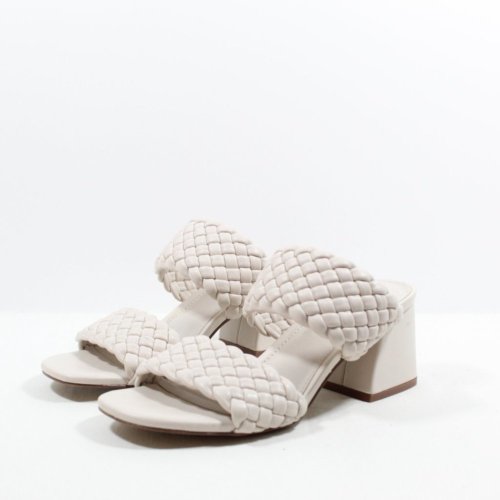 Steve Madden Cream Quilted Sandal Mules